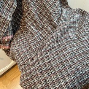 Gorgeous plaid tweed fabric 60” wide- 2.4 yards approx- ideas are endless